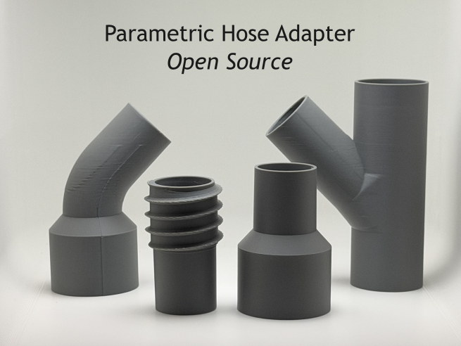 Parametric vacuum hose connector with magnetic connectors.