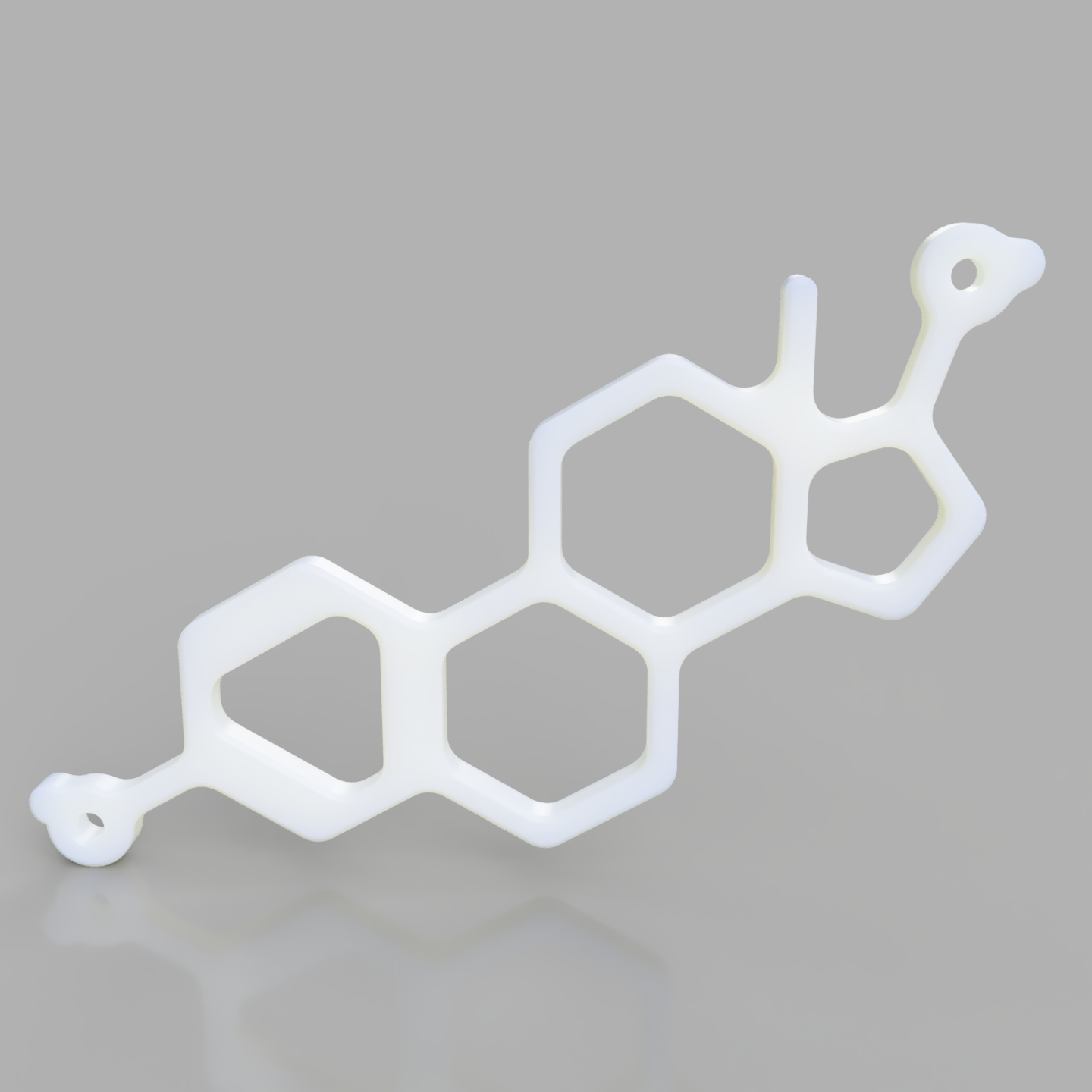 Oestrogen Molecule Keychain