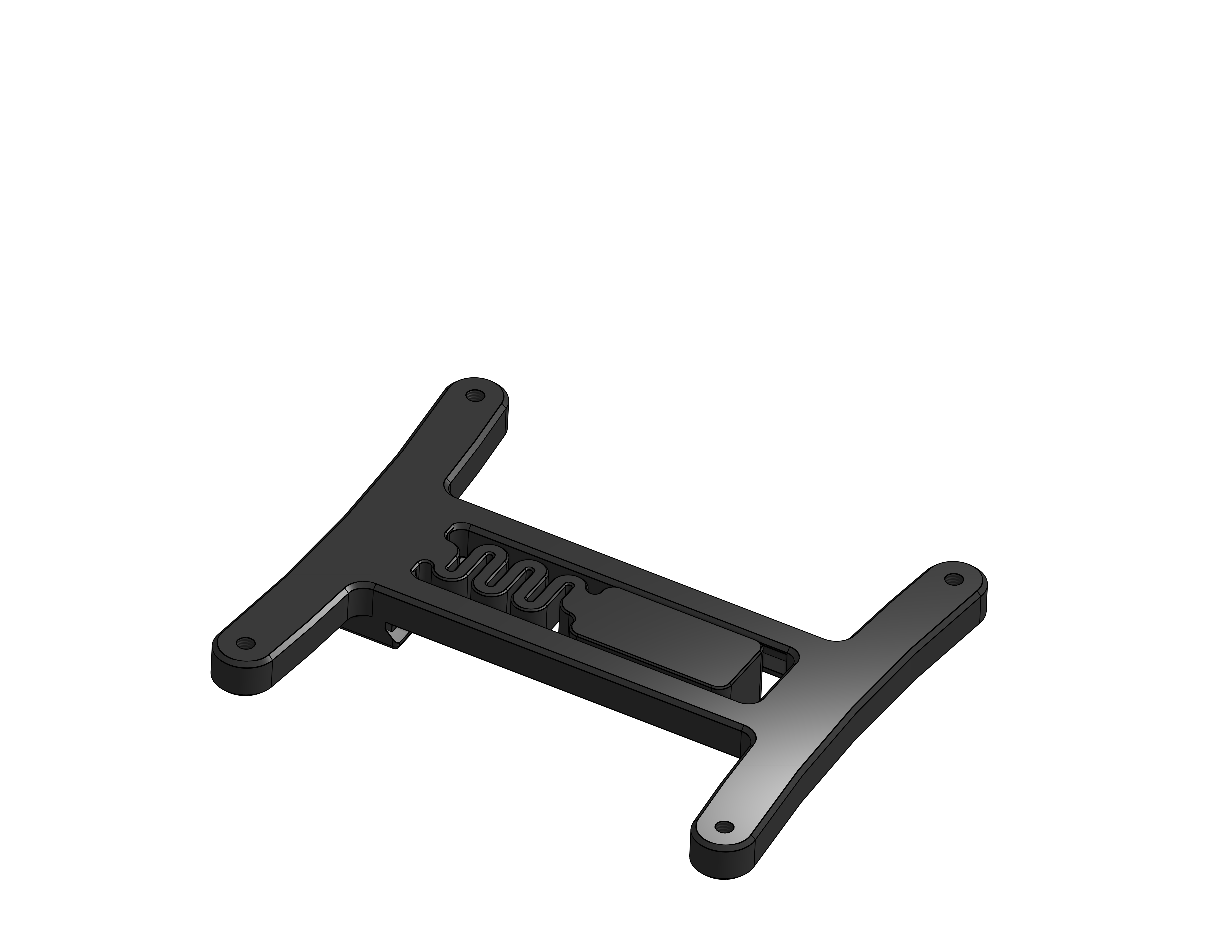 Low Profile DIN mounts using M2 machine screws 3D model