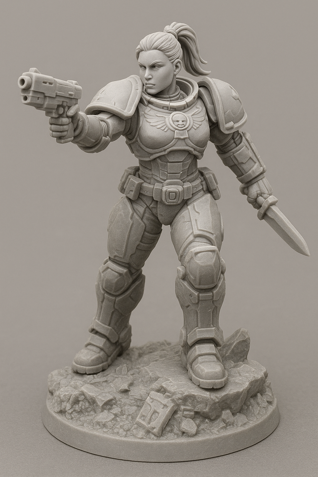 Virex Enforcer – Cybernetic Vanguard | 32mm & 75mm Fantasy Miniature | FDM & Resin