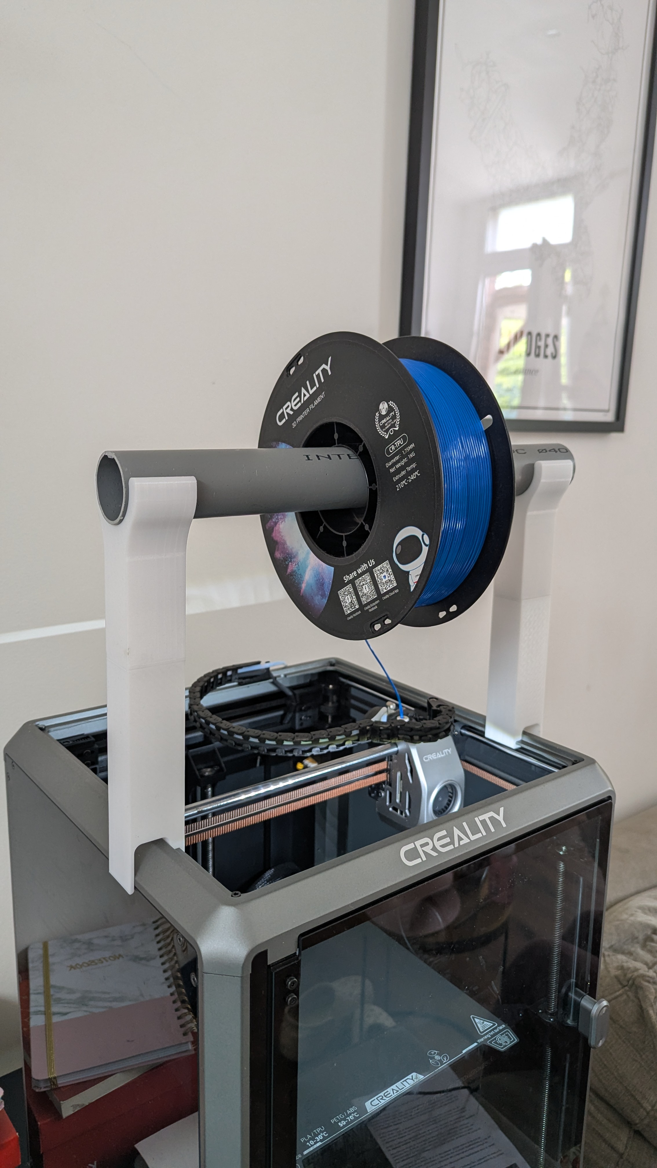 Creality K1 & K2 Series Top Spool Holder - Overhead TPU Mod