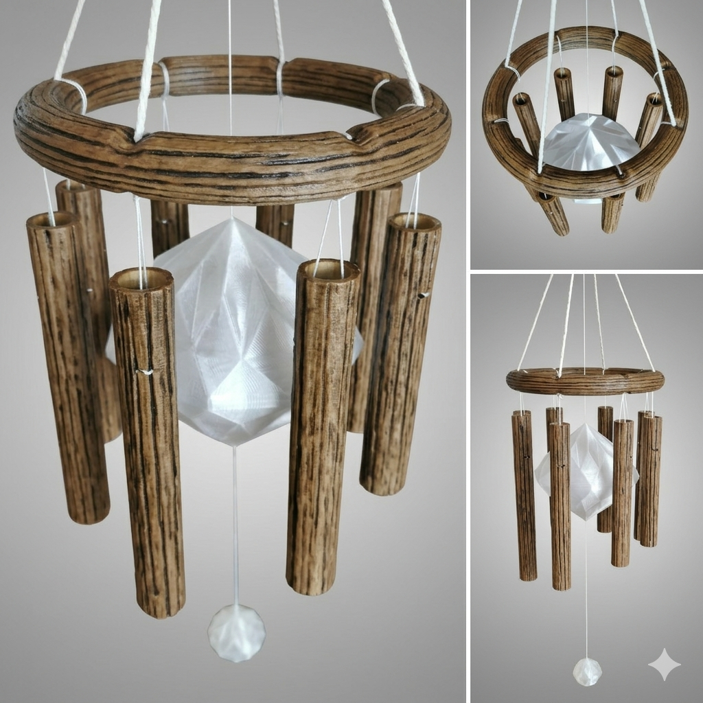 Harmonic Wind Chime – Wood PLA
