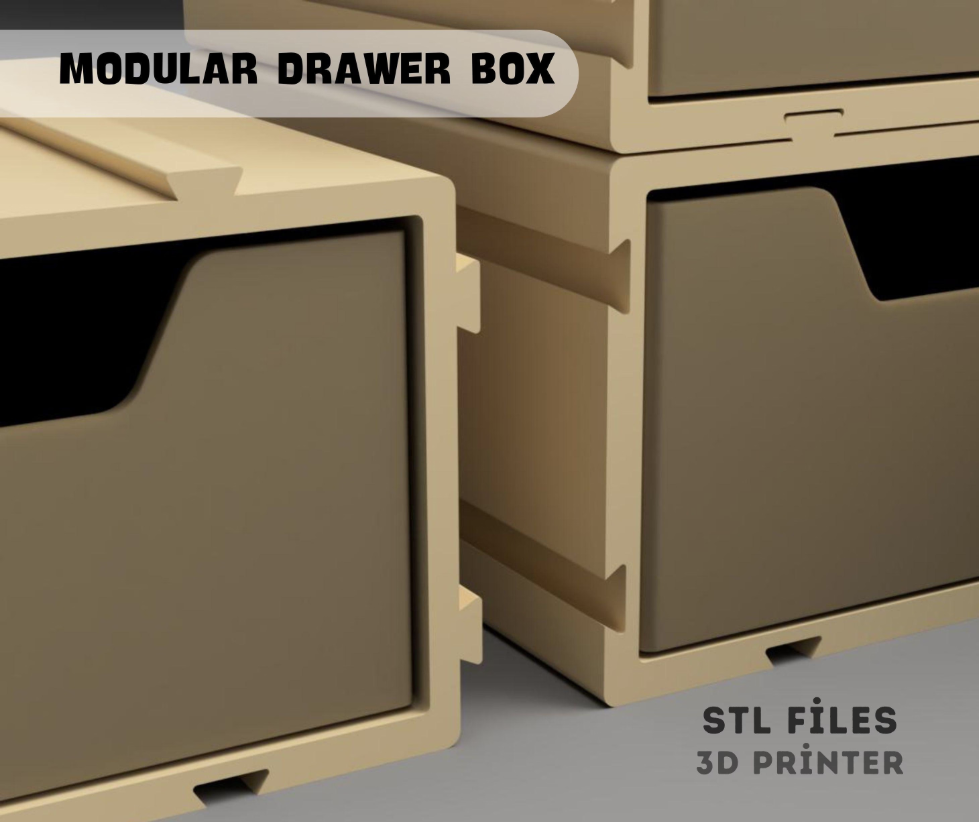 Modular Material Box, modular box that can be printed with 3D Printer — miniatura 4