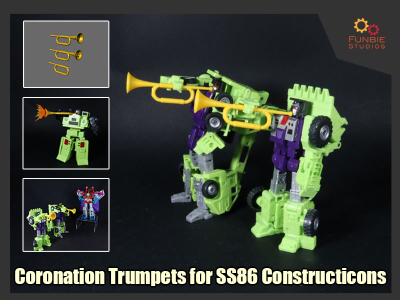 Coronation Trumpets for Transformers SS86 Constructicons