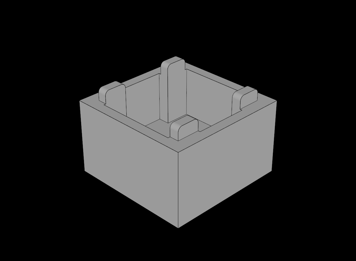 Lego Compatible (2821.dat) Container  2 x  2 x  1 Crate Reinforced