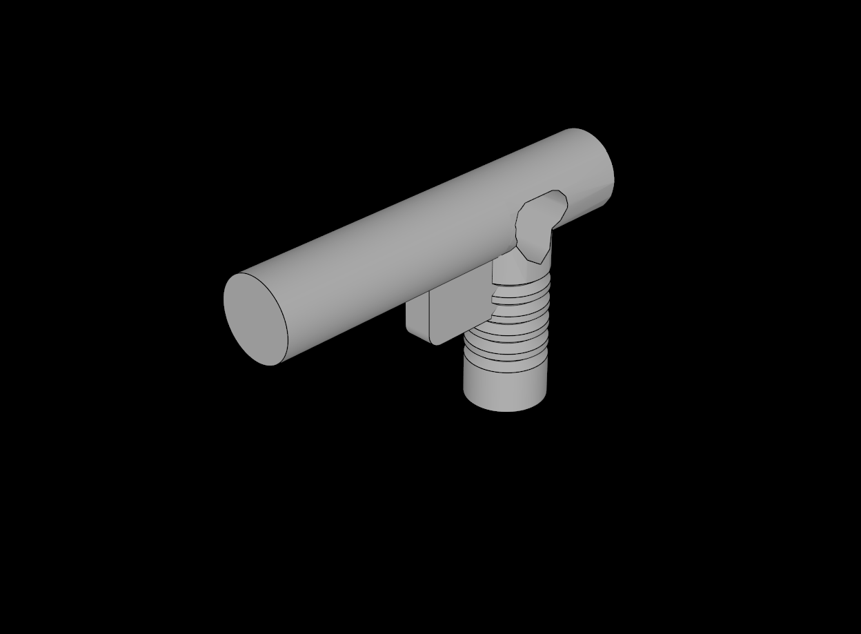 Lego Compatible (60849.dat) Minifig Hose Nozzle with Side String Hole Simplified