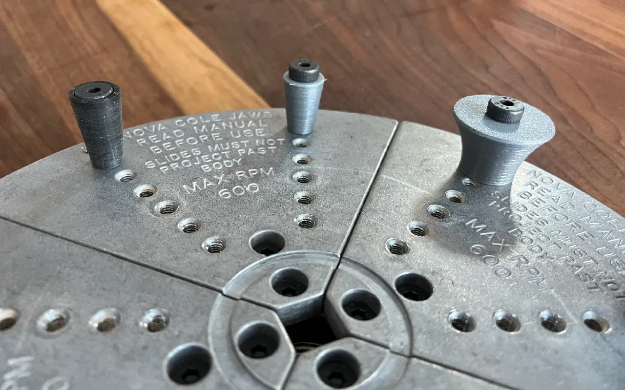 Cole Jaw Bumpers for wood lathe chucks: Nova, VicMarc, etc. by