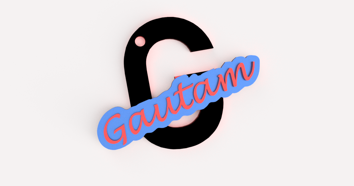 GAUTAM name Keychain by Arjun | Download free STL model | Printables.com