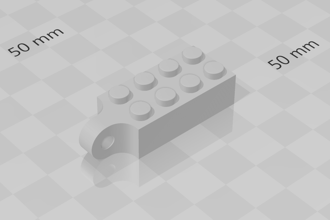 keychain lego brick.stl