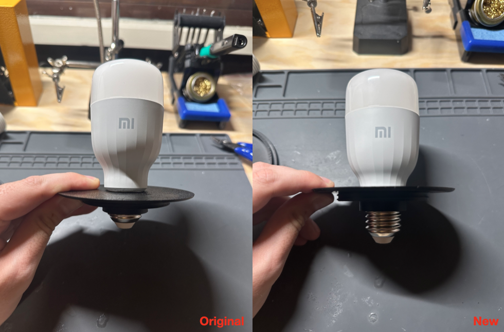 Modern and minimalistic table lamp - Adjusted shade and base for bigger bulbs (Mi Smart Light)