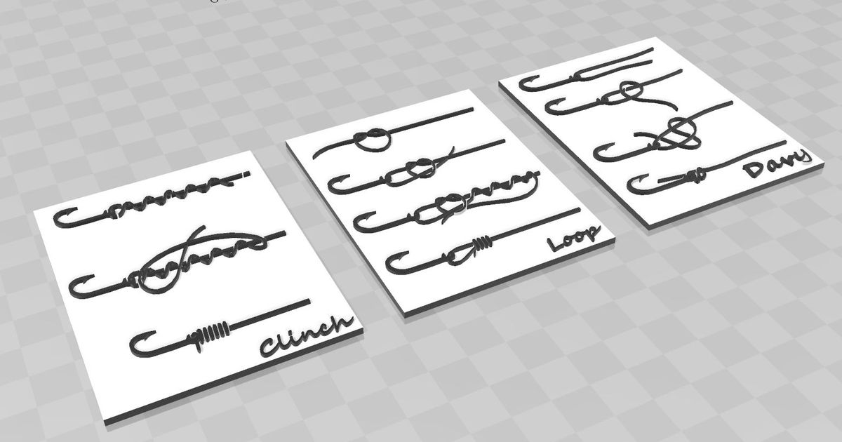 Fishing Knot Placards by cmsport03 | Download free STL model ...