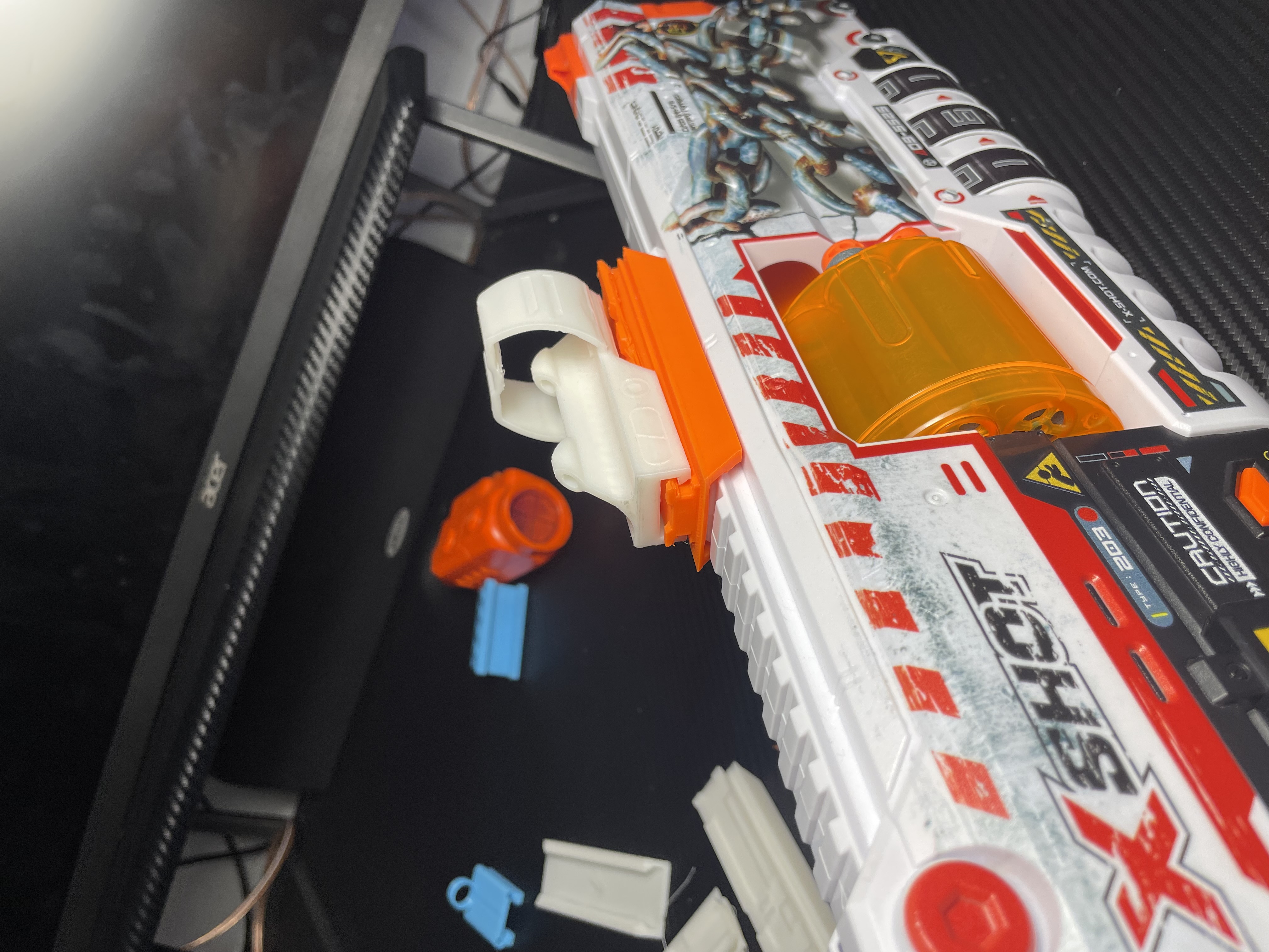 Xshot to Nerf rail converter