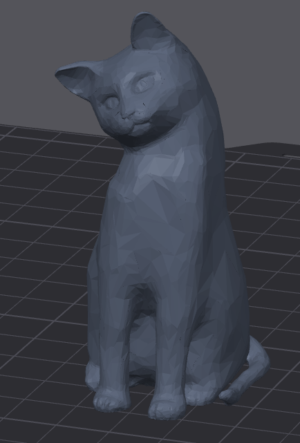 Miniatura 2 do modelo 3D Seated Curious Cat (Lower poly)