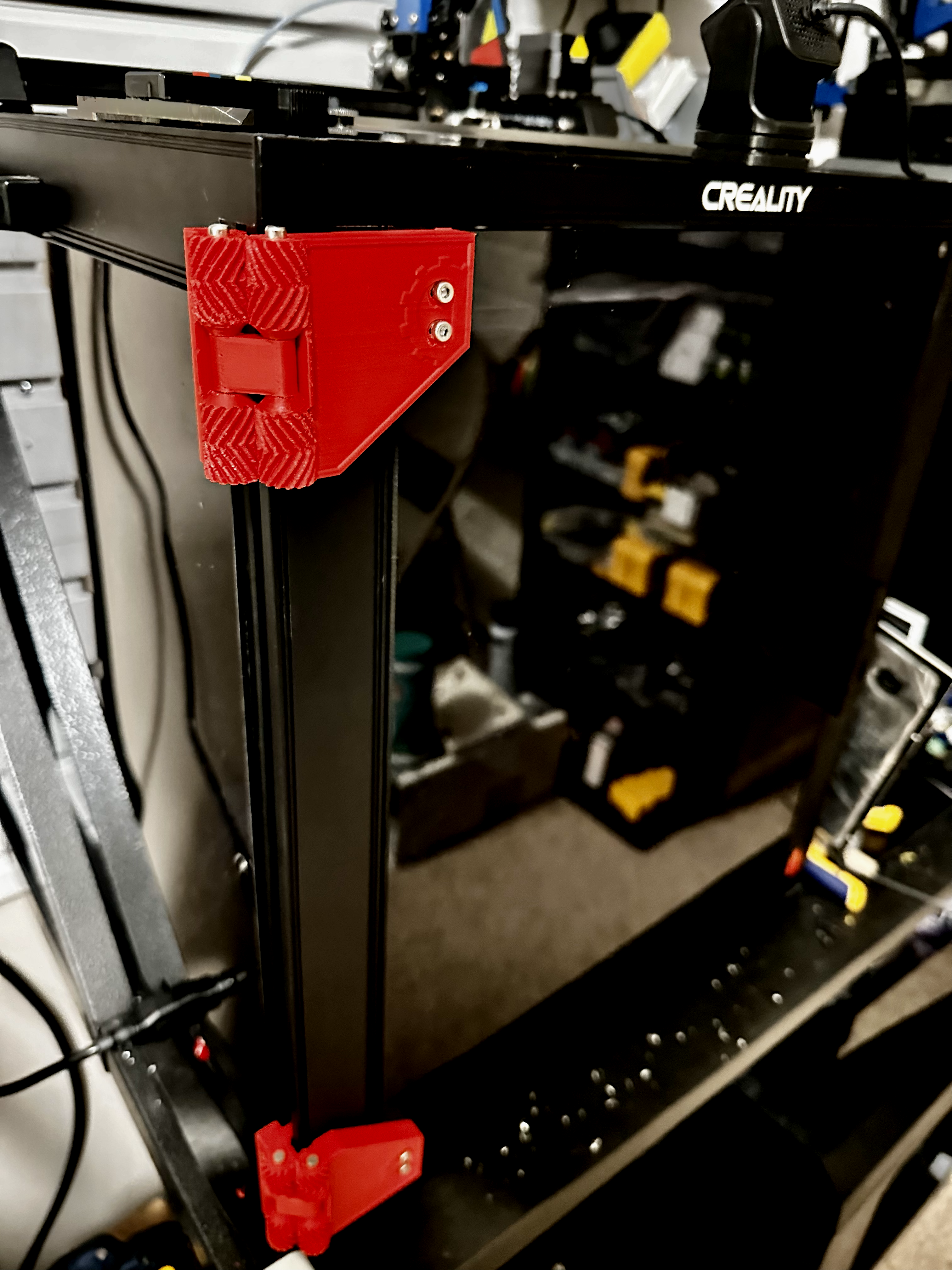 Creality Ender 5 S1 Door Hinges Geared for 270-degree swing. 3D model thumbnail