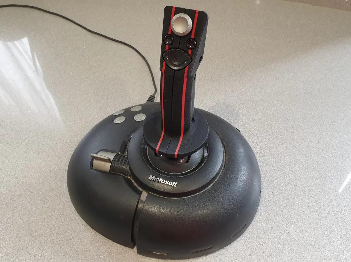 Ambidextrous Sidewinder Force Feedback 2 Joystick by Hamstah