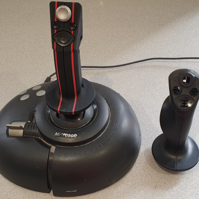 Ambidextrous Sidewinder Force Feedback 2 Joystick by Hamstah