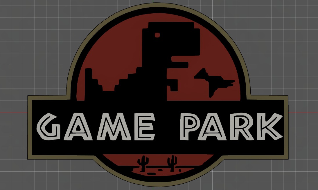 Jurasic park-Game Park sign by 3D Studio | Download free STL model ...