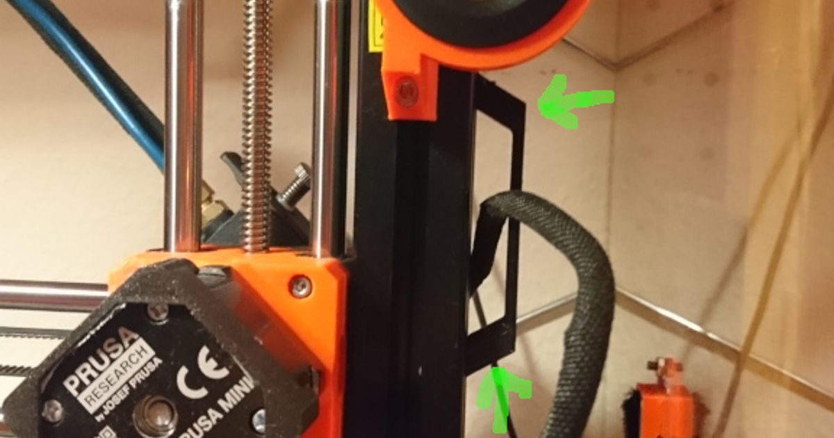 Prusa mini X stepper cable guide by Antimaterie | Download free STL ...
