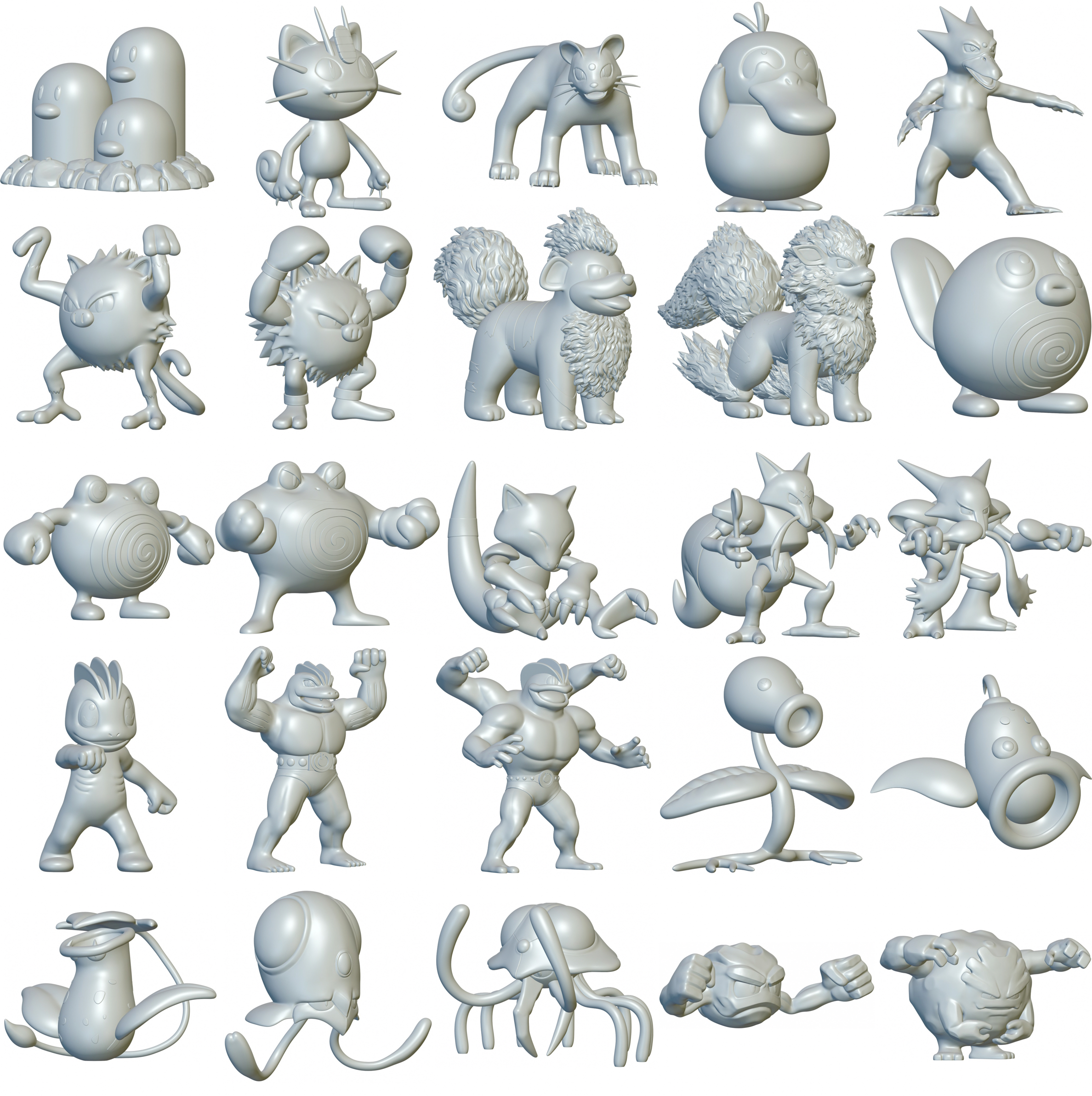 [FREE!] Pokemon Gen 1 FULL SET - Optimized for 3D printing! by ...