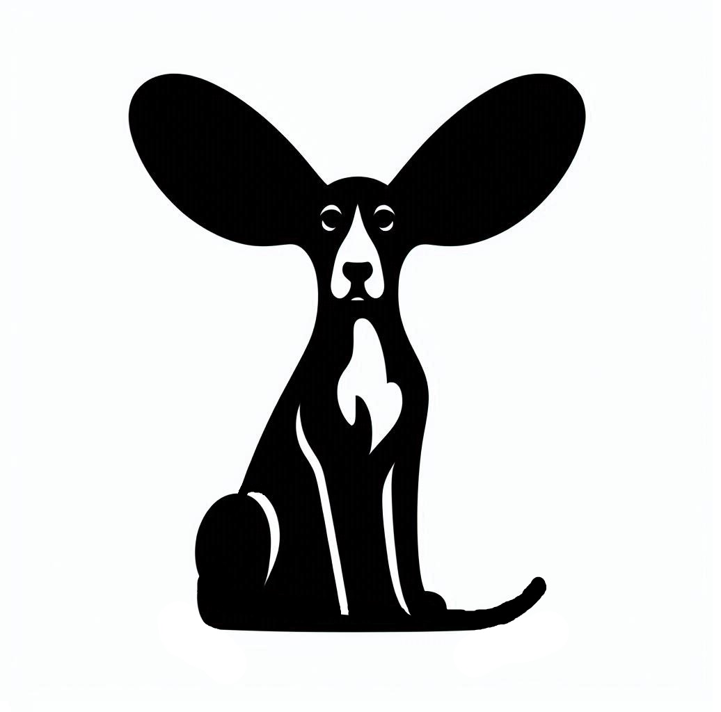 Stencil: The dog with big ears by Nina Máčová | Download free STL model ...