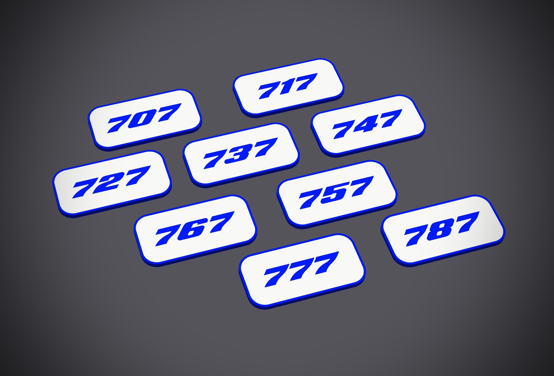 Boeing Airliner ID Plates