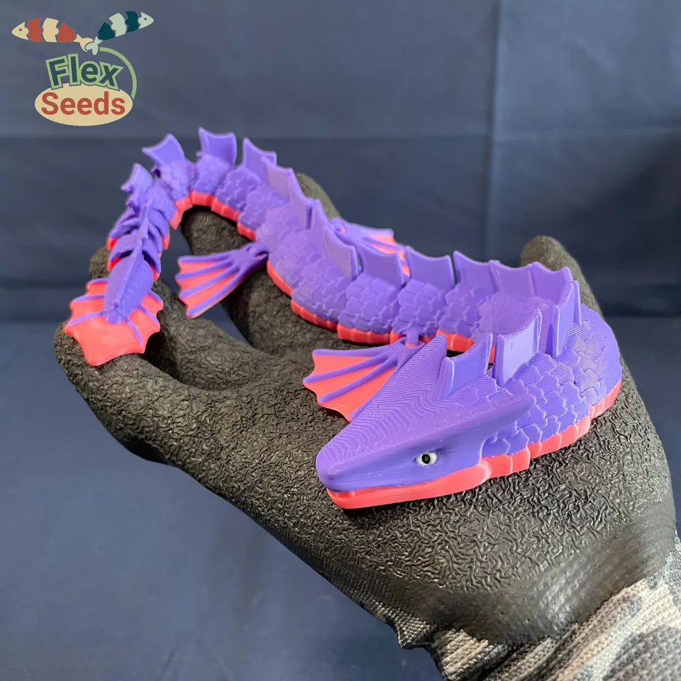Flexi Water Dragon (Print-in-place) by 3D_Flexseeds | Download