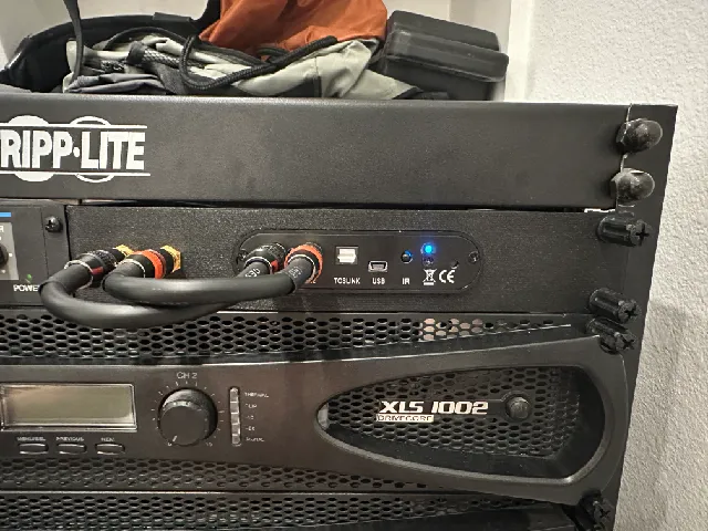 Rack mount for MiniDSP, Connection to SHURE SCM 262