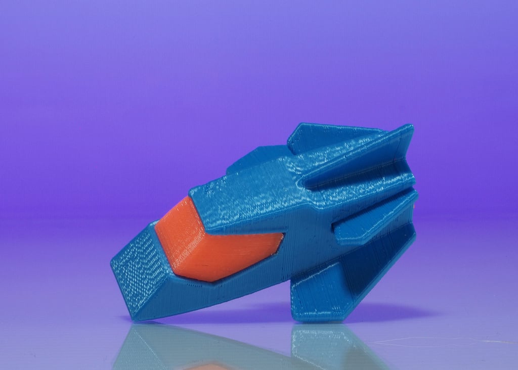 Sci-fi mini spaceship toy No.5 easy print - no supports