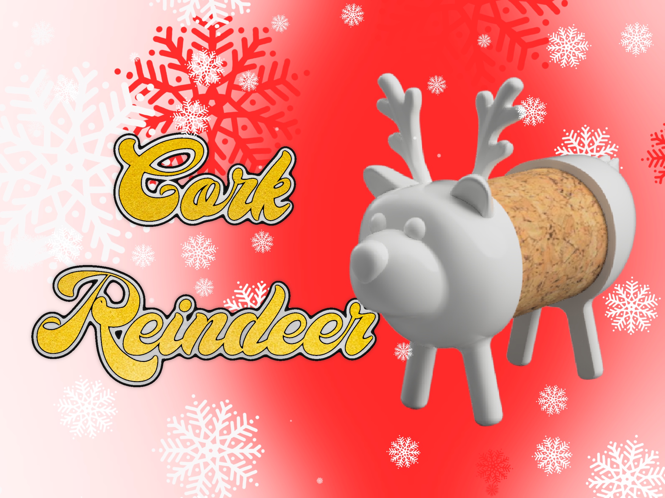 Cork Reindeer
