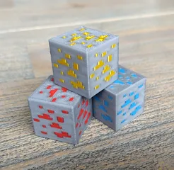 Minecraft ore block dual color