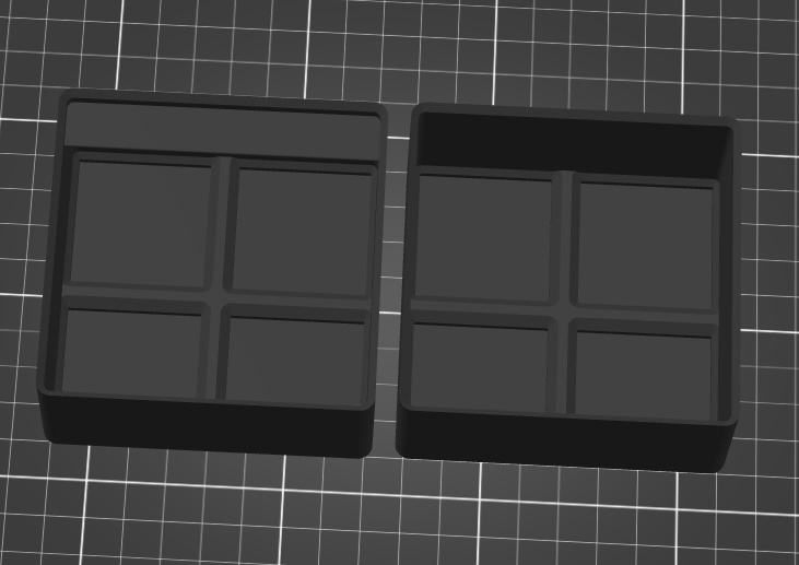 Gridfinity 2x2x5 light bins with or without labels