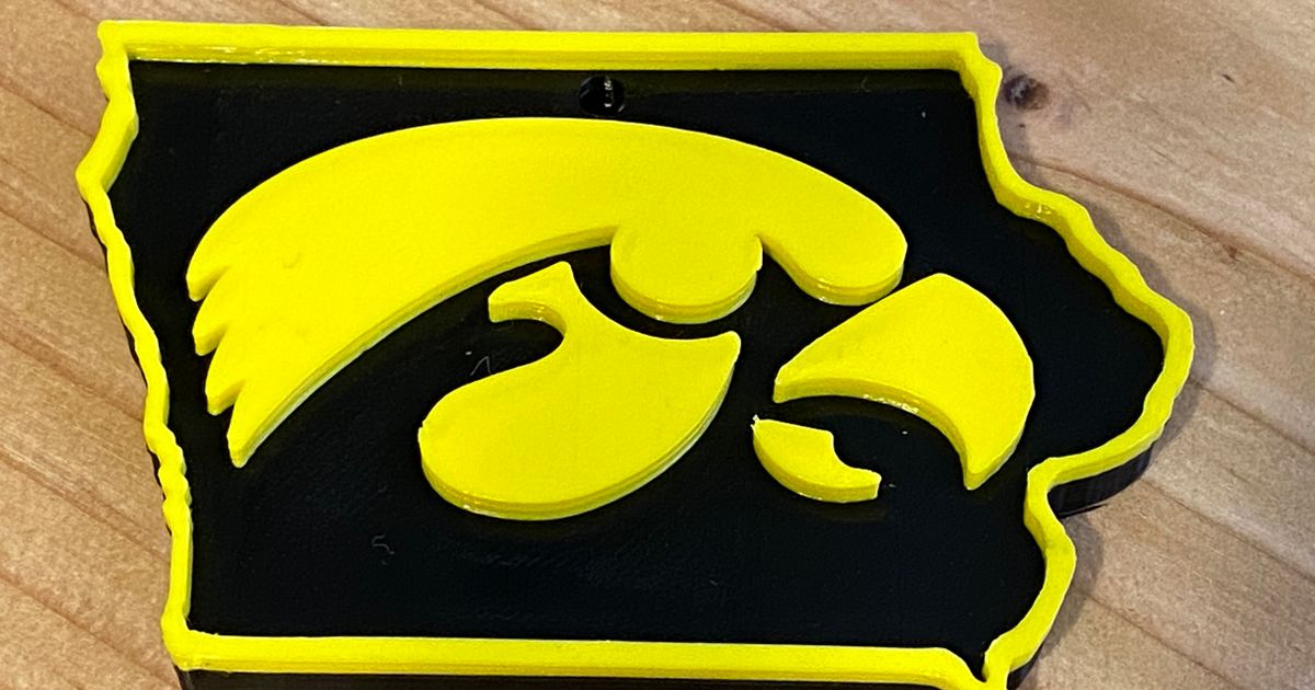 Iowa Hawkeyes Ornament (remixed) By Tacokittah 