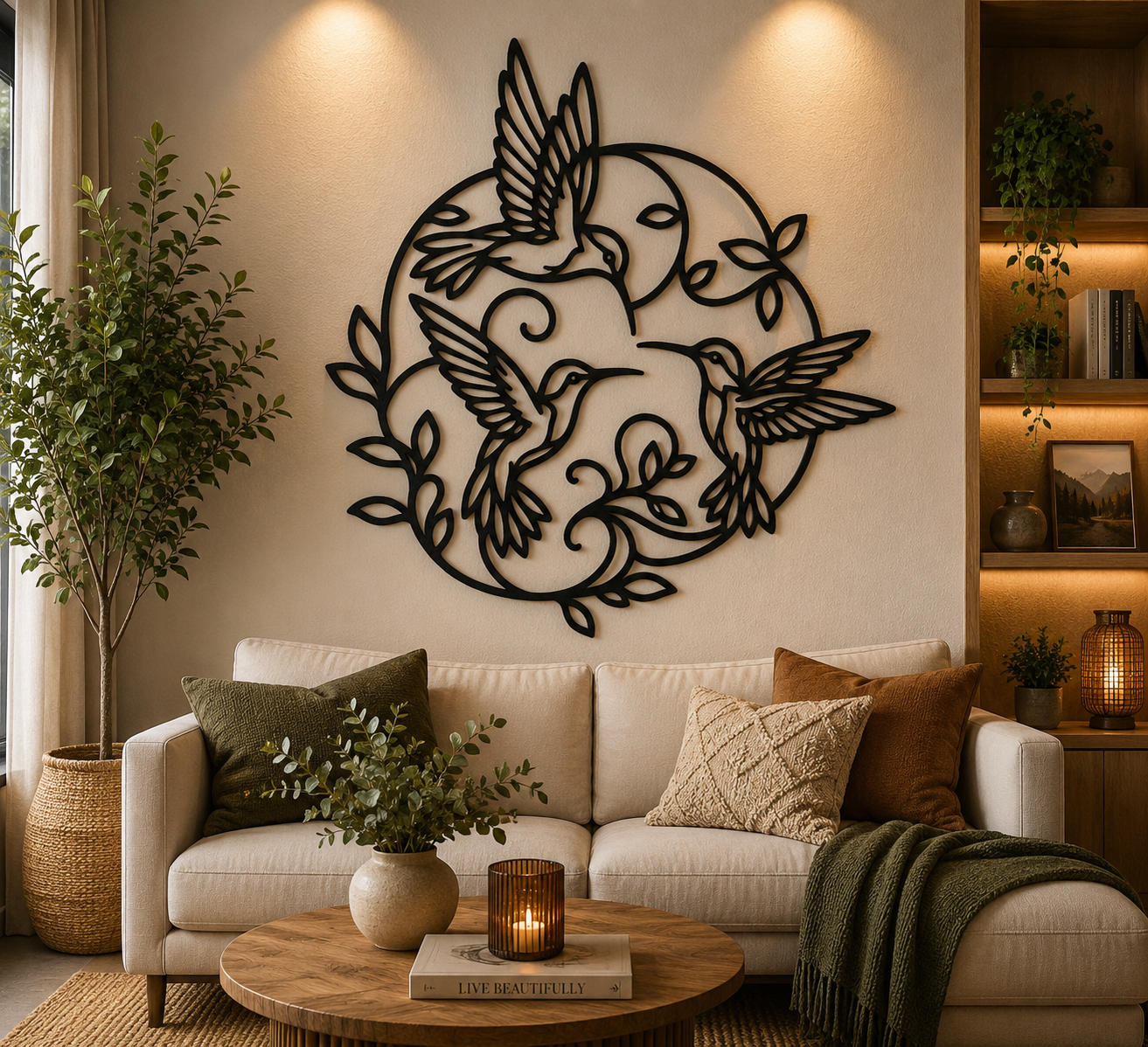 Hummingbird Circle 2D Wall Art