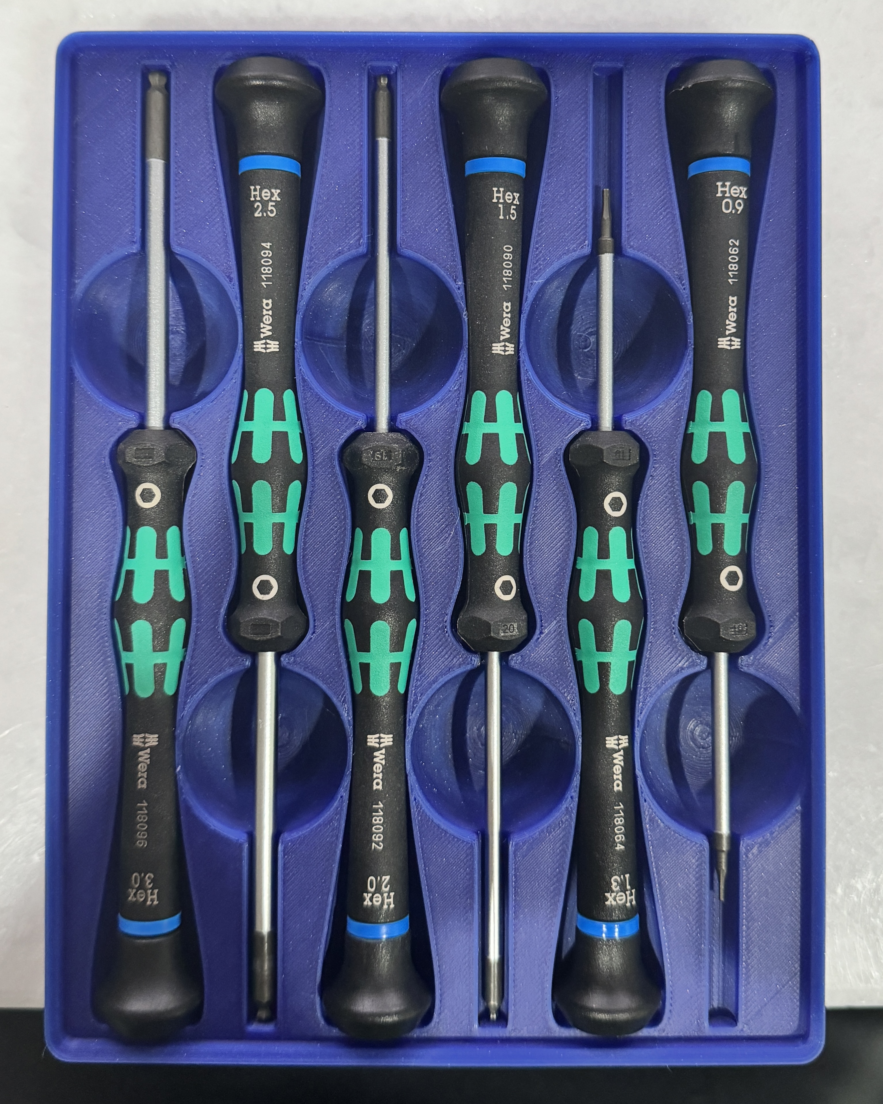 Wera Kraftform Mini Screwdriver Storage for Gridfinity x6 (REMIX)