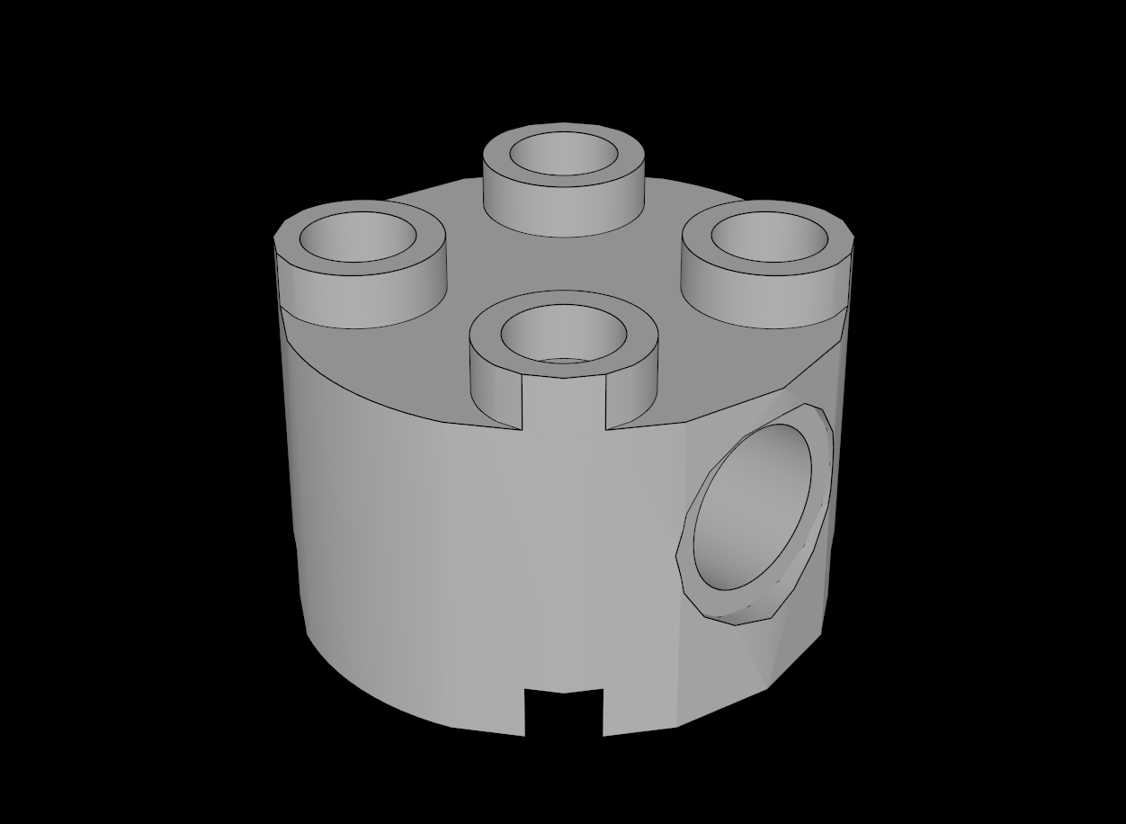 Lego Compatible (17485.dat) Brick  2 x  2 Round with Pin Holes