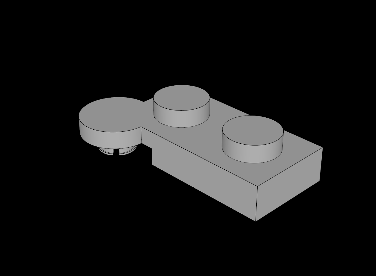 Lego Compatible (2430.dat) Hinge Plate  1 x  4 Top