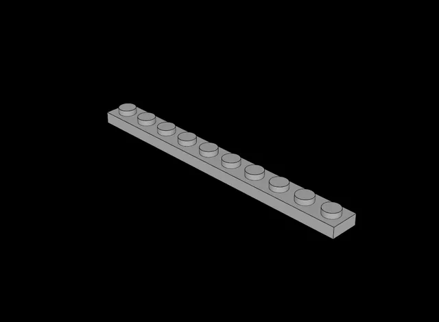 Lego Compatible (4477.dat) Plate 1 x 10