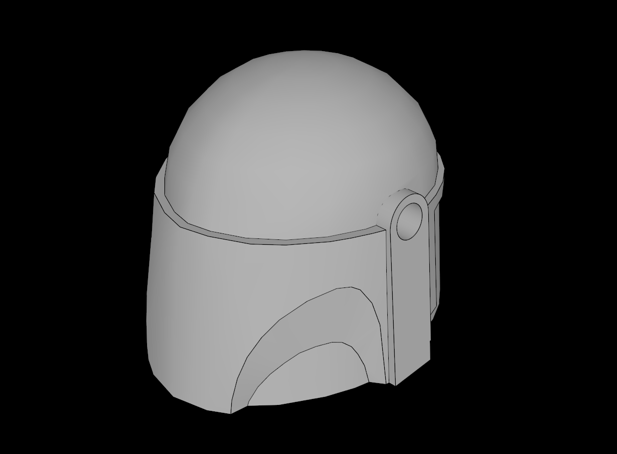 Lego Compatible (87610.dat) Minifig Helmet Mandalorian
