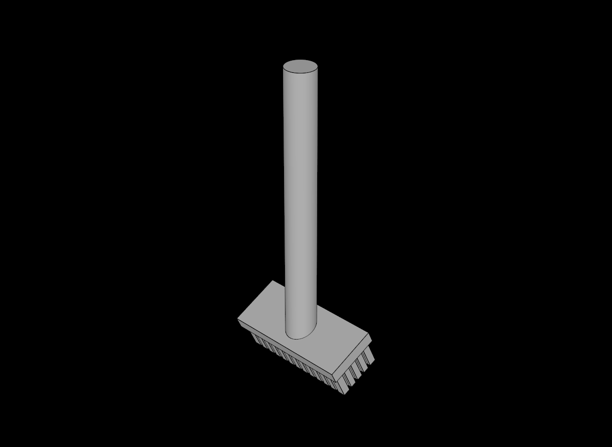 Lego Compatible (3836.dat) Minifig Pushbroom