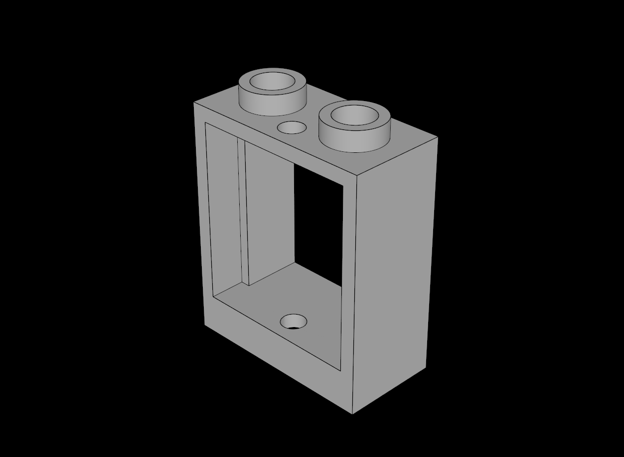 Lego Compatible (60592.dat) Window  1 x  2 x  2 without Sill