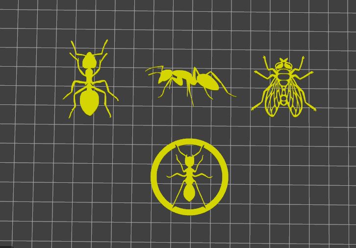 Ants silhouette