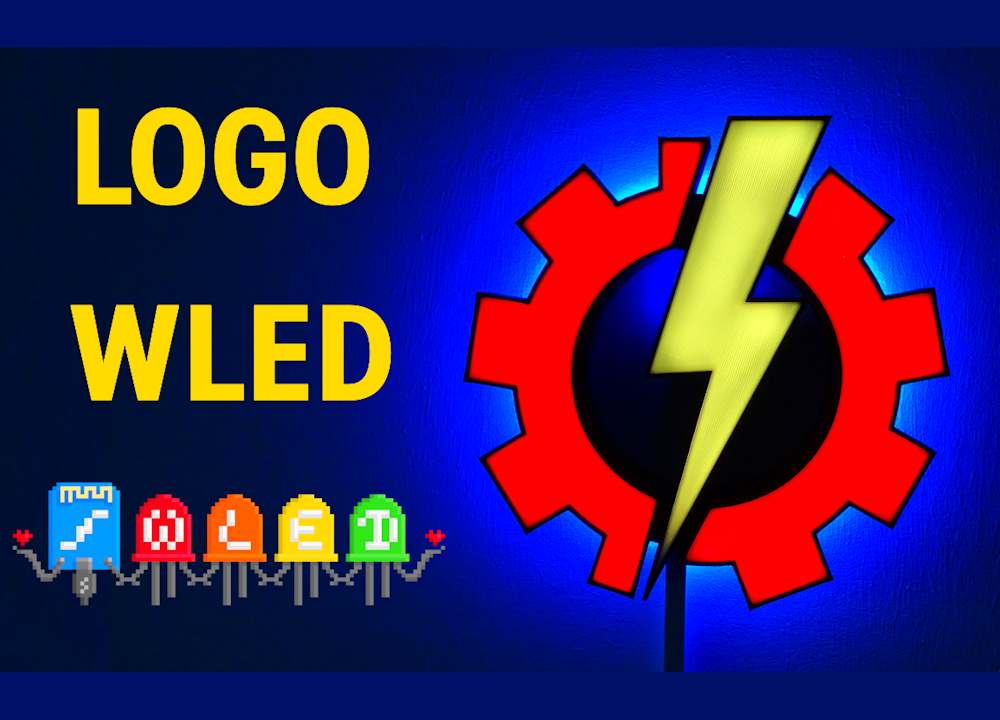 Your WLED LOGO with WEMOS D1 Mini ESP8266 by dbmaking.info@gmail.com ...