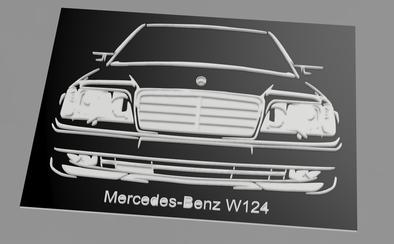 Mercedes w124 decor plate