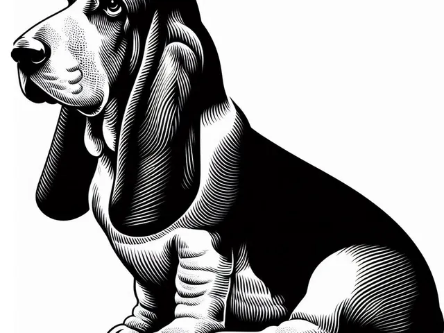 Wall art: Basset hound 1 (two colours)