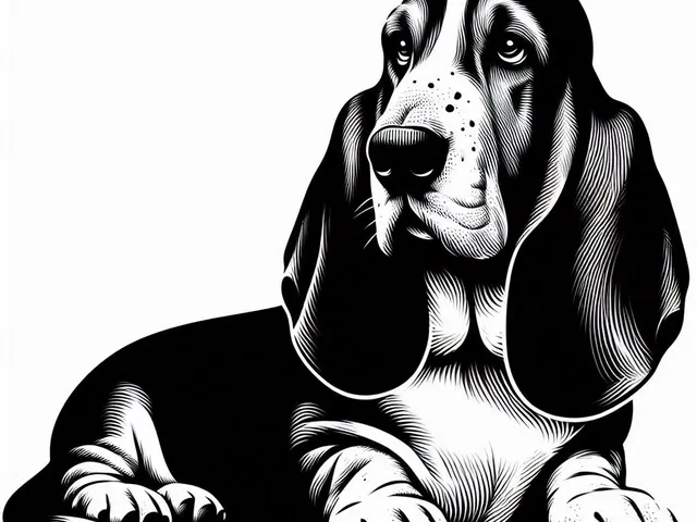 Wall art: Basset hound 2 (two colours)