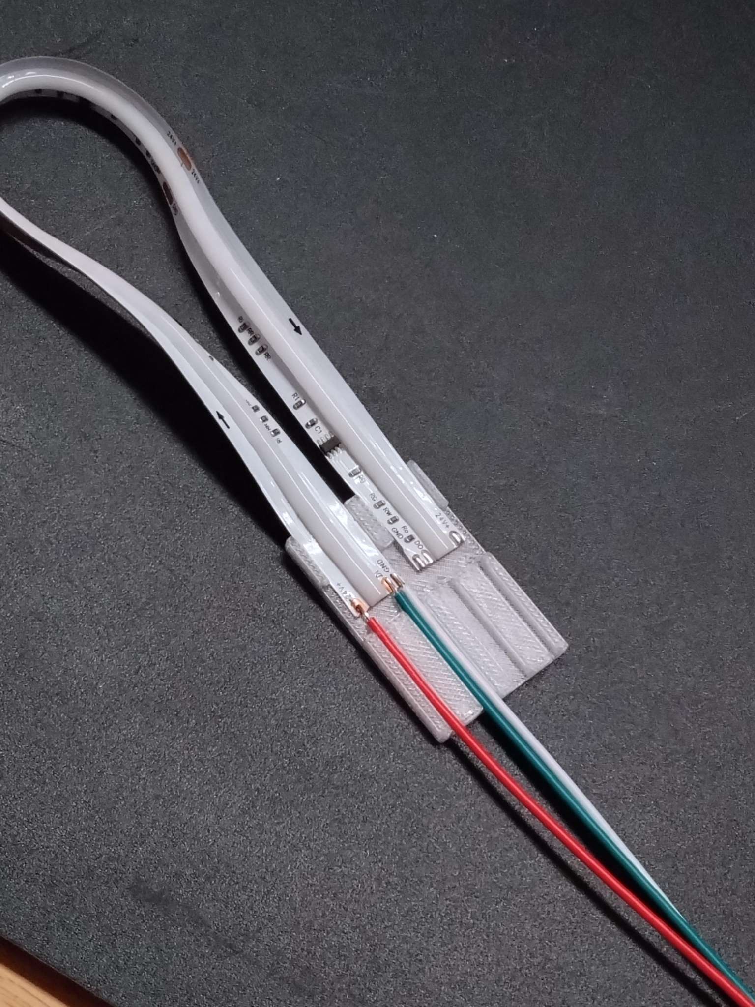 soldering jig for FCOB LED strip (10 mm 3 pin asymmetric pin layout)