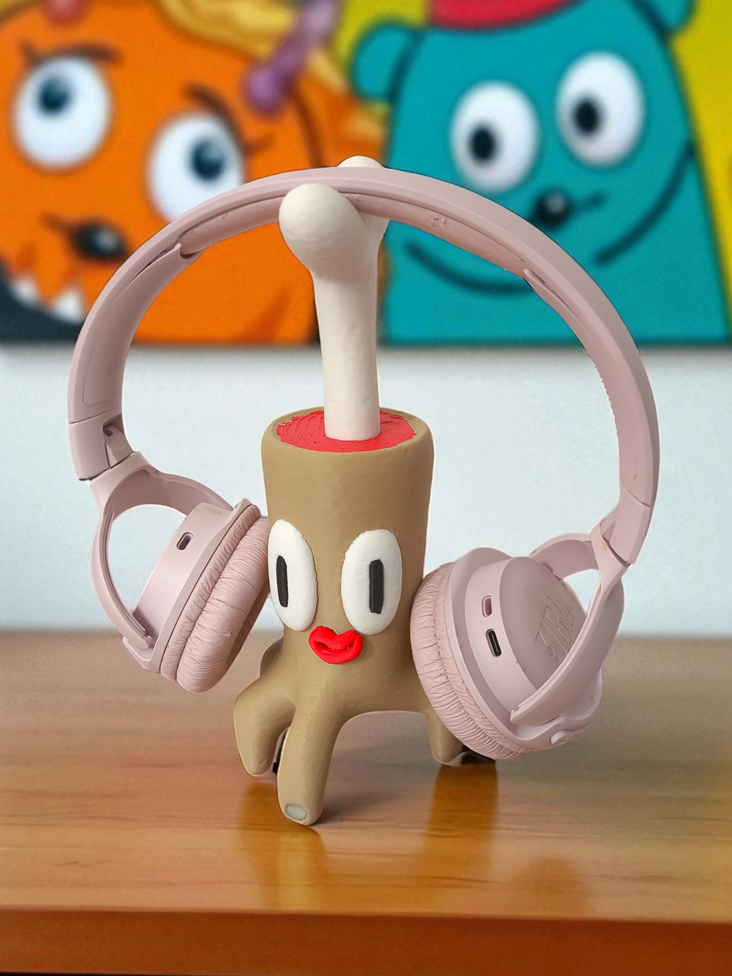 Creepy-cute Bone Hand Headphone Stand