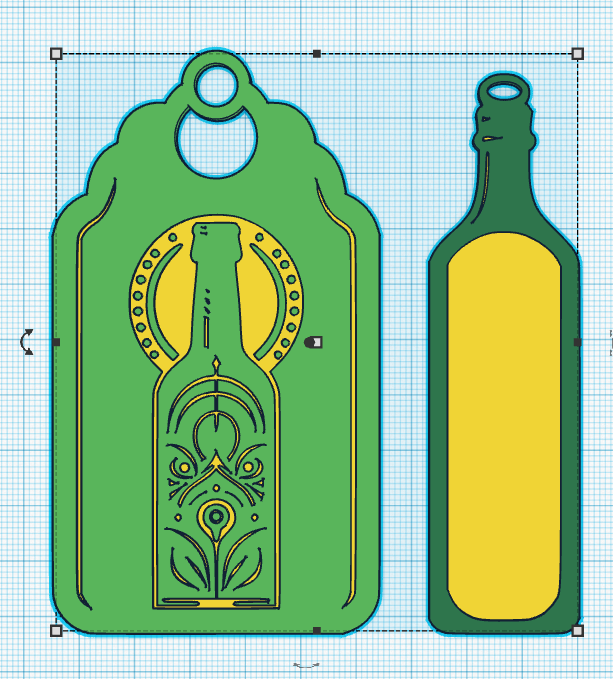 Tag - Bottle by Eva Máčová | Download free STL model | Printables.com