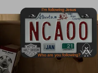 Motorcycle License Plate Frame