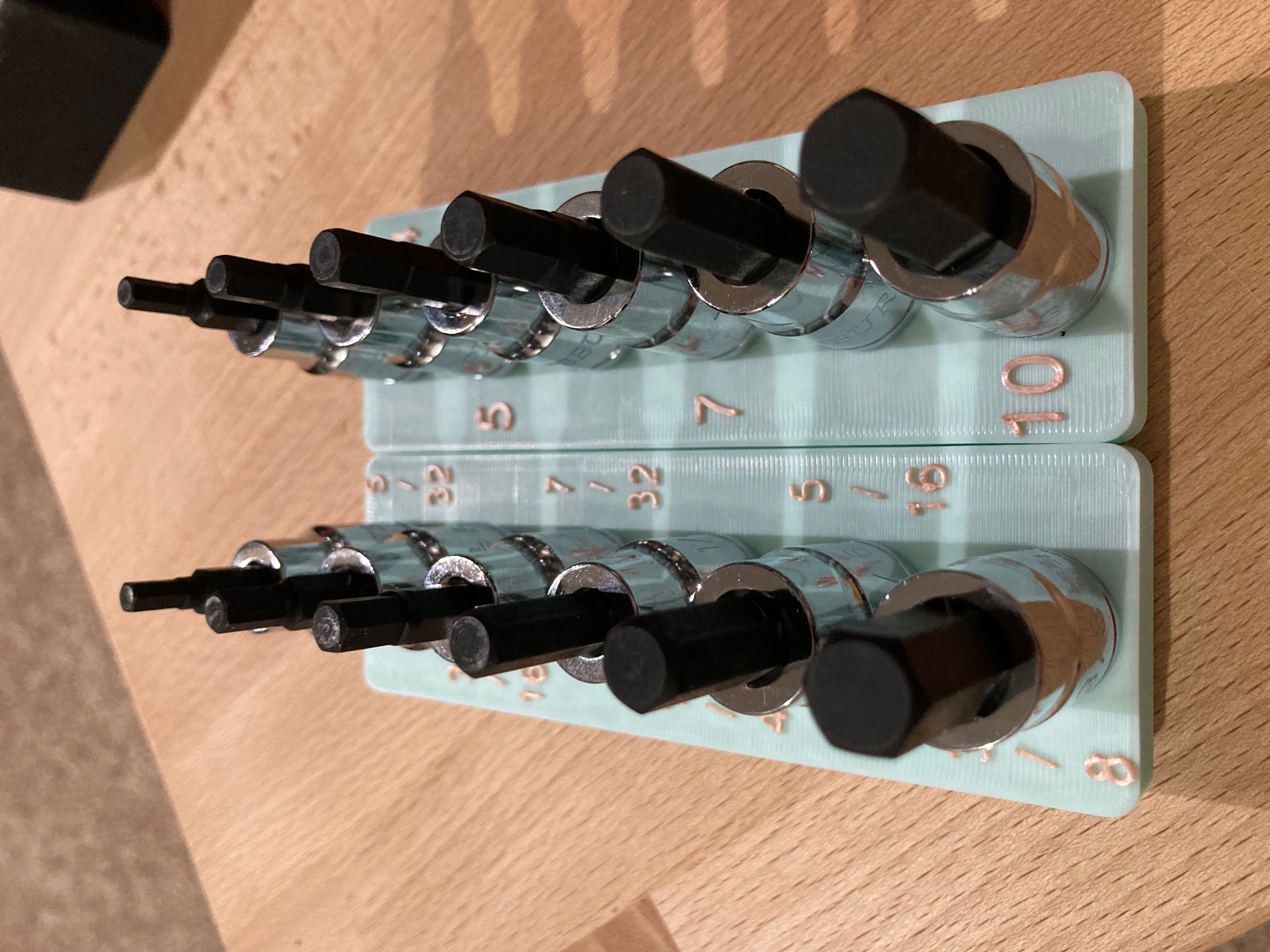 Gridfinity Hex Bit Socket Set Harbor Freight SAE and Metric by